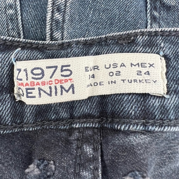 Zara Z1975 Distressed Rough Hem Skinny Jeans Size 2 Women’s - Picture 2 of 4